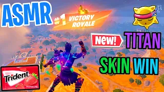 ASMR Gaming 😴 Fortnite Titan Skin Ranked! Relaxing Gum Chewing 🎮🎧 Controller Sounds + Whispering 💤