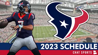 Houston Texans 2023 Schedule, Opponents, Instant Analysis & Prediction