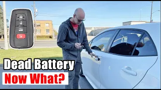 Toyota key fob dead battery - open door & start vehicle