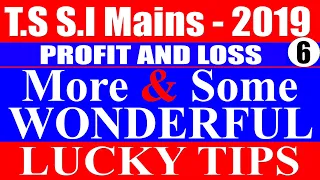 PROFIT AND LOSS T.S S.I MAINS ARITHMETIC SOLUTIONS || SIMPLE SHORT CUTS || LUCKY TIPS