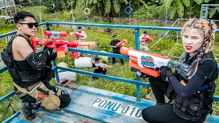 LTT Game Nerf War : Warriors SEAL X Nerf Guns Fight Crime Mr Zero Crazy Couple Attack On  Container