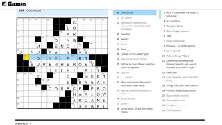 NYT Crossword WALKTHROUGH TUTORIAL - FRIDAY May 8, 2020