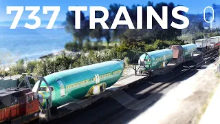 Why 737 Fuselages Are Delivered To The Boeing Factory On Trains