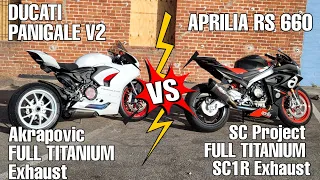 SC Project vs. Akrapovic • Aprilia vs. Ducati