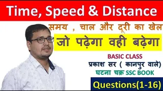 Time, Speed & Distance Maths|| Ghatna chakra|| class 1||Shortcut Tricks | समय गति और दूरी||SSC exam