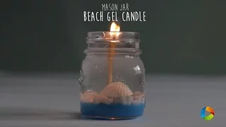 DIY: Beach Gel Candle (Mason Jar)