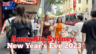 Sydney Australia [4K HDR Walk] New Year's Eve 2023 at George Street