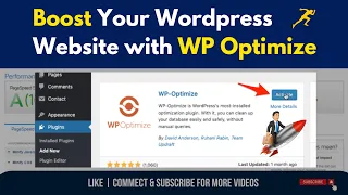 How to Boost Your WordPress Website with WP Optimize Plugin | Wordpress Speed Optimization