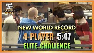 New WORLD RECORD 4-Player Elite Challenge 5:47 | Cayo Perico Heist