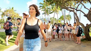 Walking Along KUHIO AVENUE and Kalakaua in Waikiki - 2024 | HAWAII PEOPLE | #hawaii #travelvlog