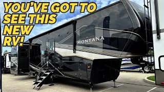 Look at this fifth wheel RV! NEW FRONT Kitchen 2024 Keystone Montana 3795FK