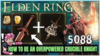 So Combining Crucible Weapons Actually DESTROYS - Best Elden Ring Ordovis & Siluria Str Faith Build!