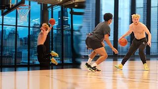 This Indoor Skyscraper BASKETBALL COURT Is INSANE! 5v5 Basketball!