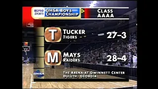 GHSA 4A Boys Final: Mays vs. Tucker - March 4, 2005