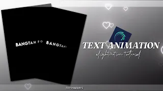 2 text animation alightmotion tutorial