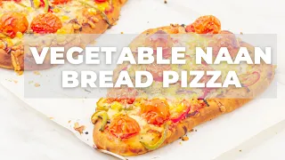 Vegetable Naan Bread Pizza | Easy Flatbread Pizza Recipe - Flavours treat