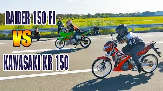 Kawasaki KR150 vs Raider 150Fi  | Drag race