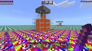 HOW TO MAKE A SECRET LADDER TO RAINBOW LUCKY BLOCK WORLD in Minecraft PE