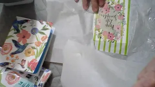 napkin to a card with cling wrap   Tutorial