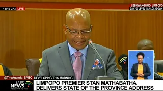 SOPA Limpopo | Premier Stanley Mathabatha highlights mining and digital hubs in his speech