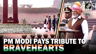 75TH Republic Day: PM Modi pays homage to bravehearts at National War Memorial in Delhi