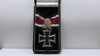 Knights cross of the Iron Cross with Golden Oak Leaves Swords and Diamonds.