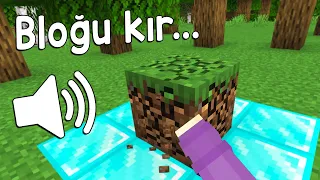 Minecraft ama SADECE SES KOMUTLARIYLA