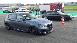 540HP BMW M135i vs. Tuned M140i, 550HP RS3 8V + EPIC Burnout/Launches!