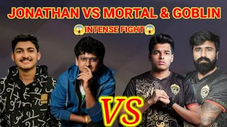 🤯 @JONATHANGAMINGYT vs @MortaLyt & @goblinbgmi intense fight 😱 #jonathanpubg #mortal #bgmi #shorts