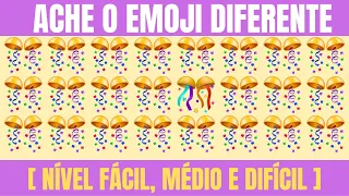 Ache o EMOJI Diferente [Nível Fácil, Médio e Difícil] | Encontre o Emoji Diferente #3