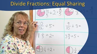 Divide fractions: equal sharing (whole-number divisor)