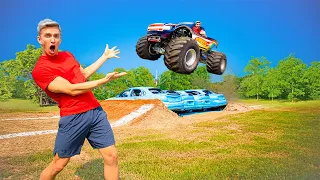 WORKING as a HOT WHEELS MONSTER TRUCK DRIVER for 24 HOURS!!