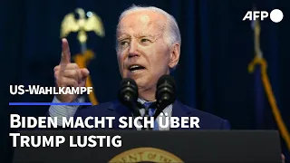 "Verlierer": Biden macht sich über Trump lustig | AFP