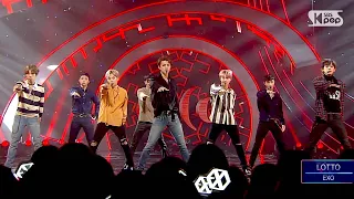 "POWERFUL" EXO - LOTTO (louder) @ Popular Inkigayo 20160828