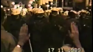První vysílání záběrů ze 17. listopadu 1989
