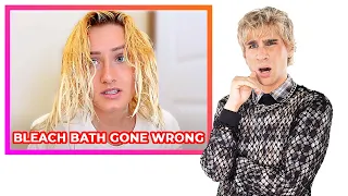 Hairdresser reacts to 'bleach baths' gone wrong