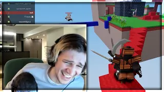 xQc plays Roblox Bedwars with Dizzy (with chat)