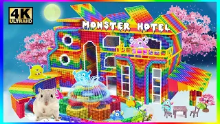 ASMR Video | How To Make Cute Monster Hotel Has Expensive Fountain From Magnetic Balls