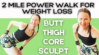 LIVE #254 | Power Walk At HOME For Weight Loss | Thigh -Butt-Core HIIT 💦4300 STEPS IN THIS WORKOUT💦