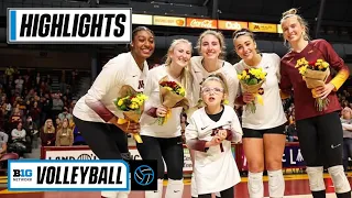 Indiana at Minnesota | Highlights | Big Ten Volleyball  | Nov. 13, 20221