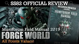 Munitorum Field Manual (Chapter Approved 2019) FORGE WORLD - All Points Values! SS82 Review