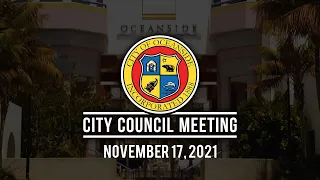 Oceanside City Council Meeting: November 17, 2021