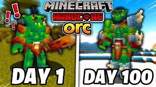 i survived 100 days as an orc in hardcore minecraft