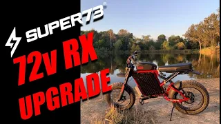 Goal accomplished! New Super73 RX 72v ebike upgrade 48mph top speed Amazon controller & battery