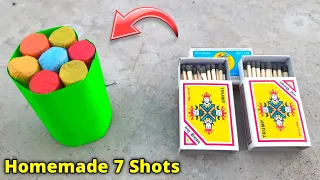 how to make 7 shots at home , how to make sky shots from matchsticks , crackers making