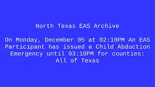 Child Abduction Emergency For All of Texas