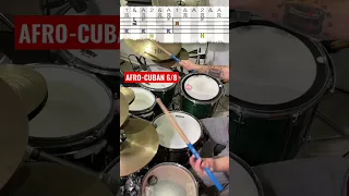 Let’s Build The Drum Beat For Afro-Cuban 6/8 #drumlesson #drums