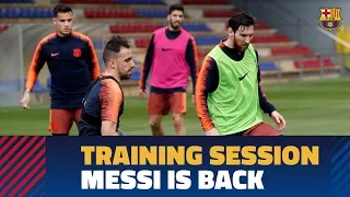 Messi and the rest of the international players return to training