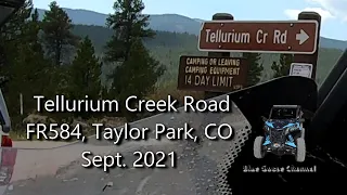 Tellurium Creek Road FR-584 (Can Am Maverick Sport XRC & RZR General)