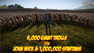 JOHN WICK LEADS SPARTANS FIGHT AGAINST GIANTS | Ultimate Epic Battle Simulator 2 | UEBS2